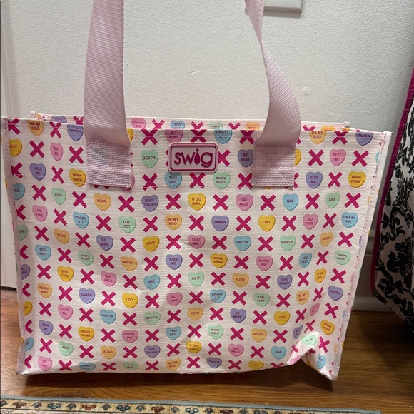 SWig Handbags - Swig Pink Patterned Tote Bag